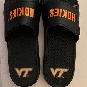 Hokies Slide Sandals Black and Orange